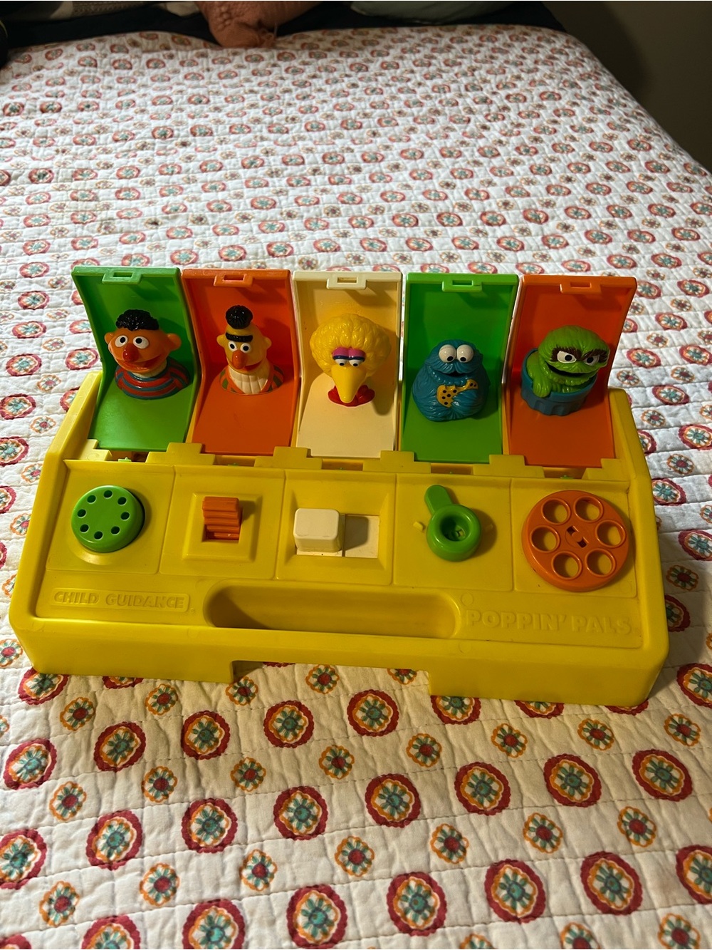 Vintage 1980 Poppin Pals Playskool Sesame Street Baby Toddler Pop Up Toy